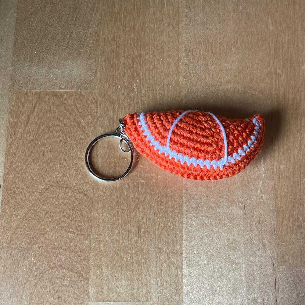 Handcrafted Fruit Slice Keychain Accessory - Summer Crochet Bag Charm Sunny - Picture 7 of 16